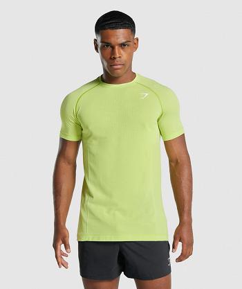 T Shirts Gymshark Vital Light Seamless Hombre Amarillo | CO 3344CTV